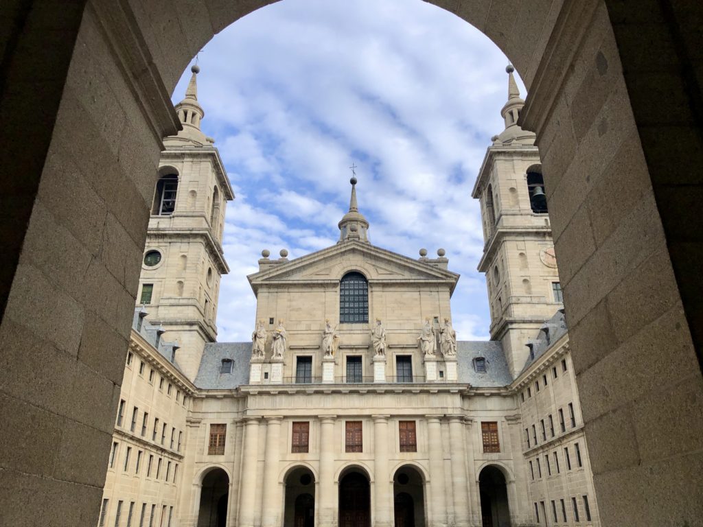 The King's Courtyard in the monastery in El Escorial, Madrid.