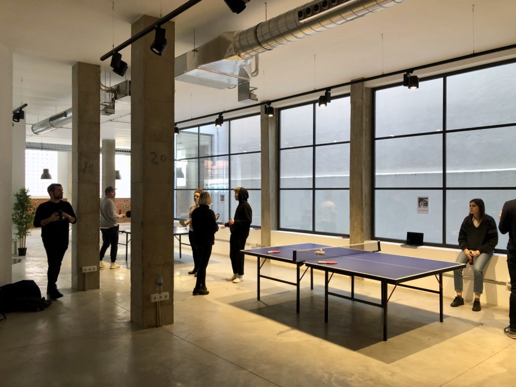 The Collision ping-pong tournament event.