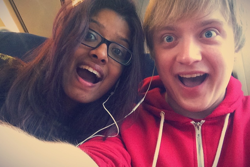 Me and Rhea finally took a selfie on the train to London!
