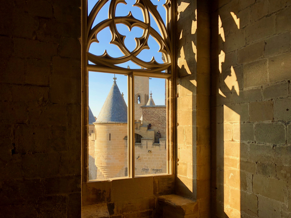 Looking through an ornate window