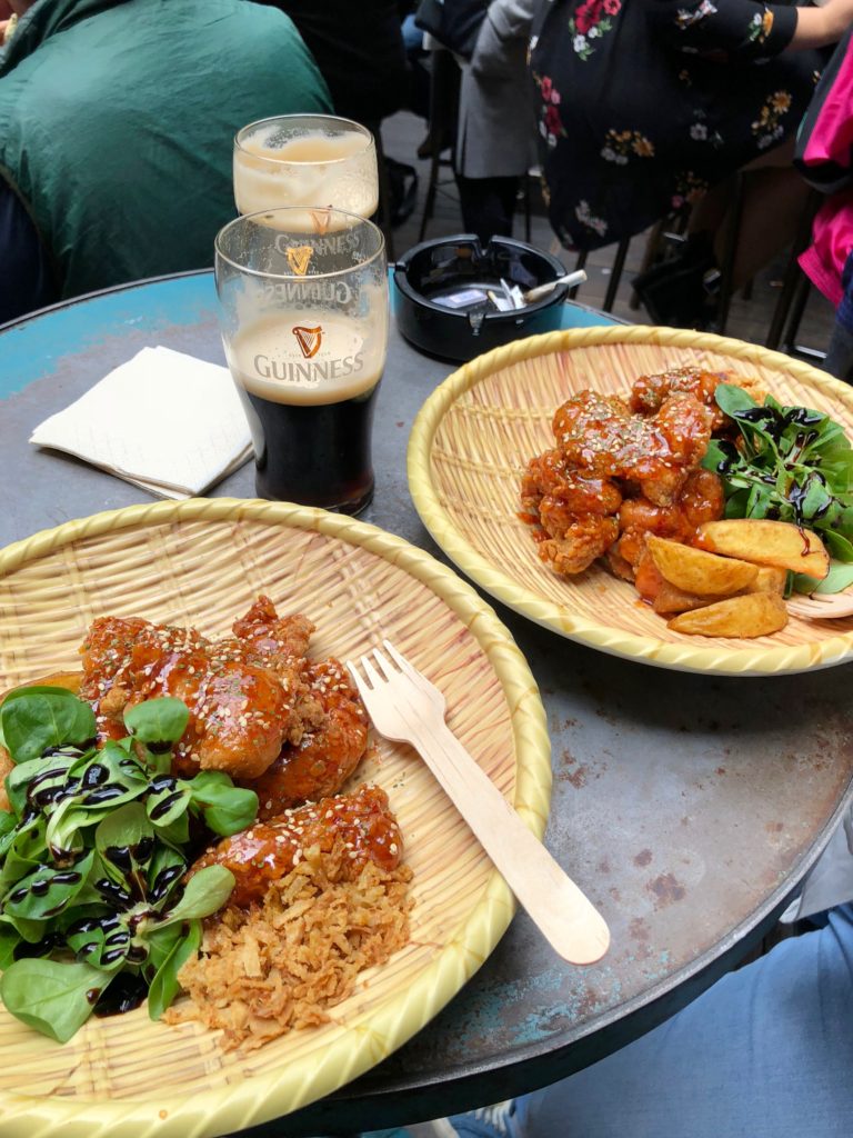 Korean chicken and Irish beer