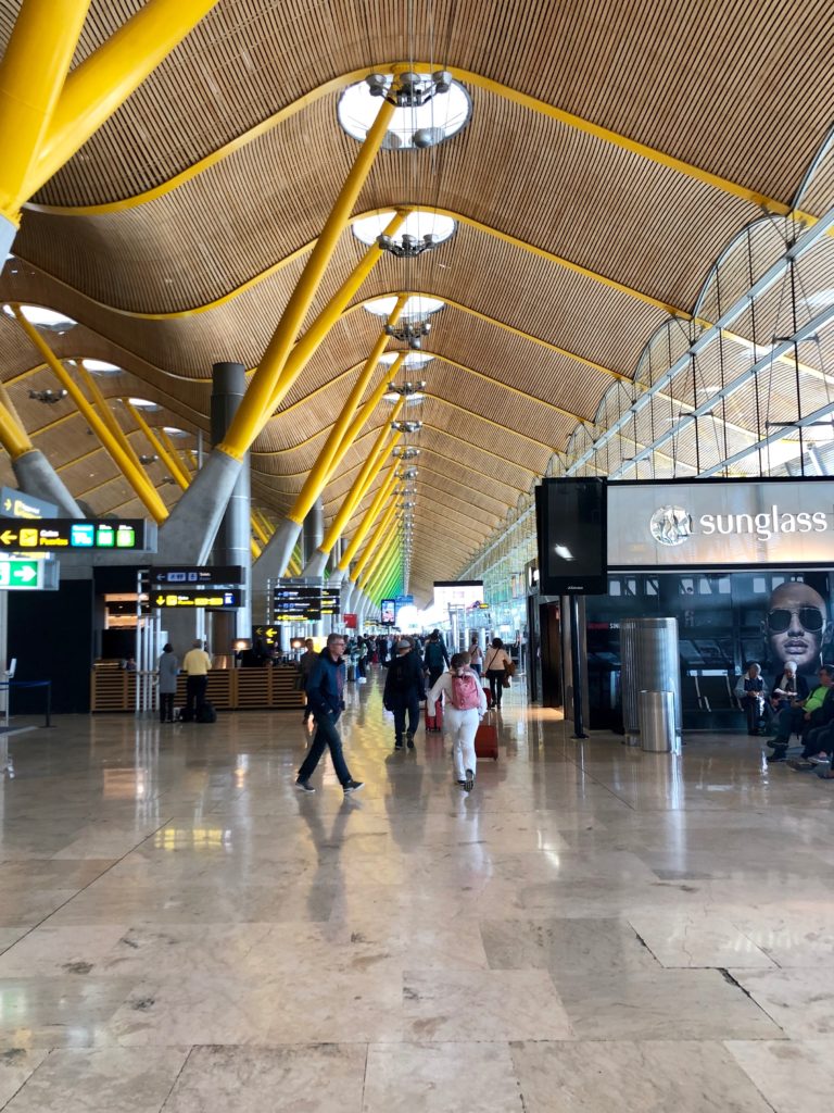 The departure lounge of Madrid Airport's Terminal 4.